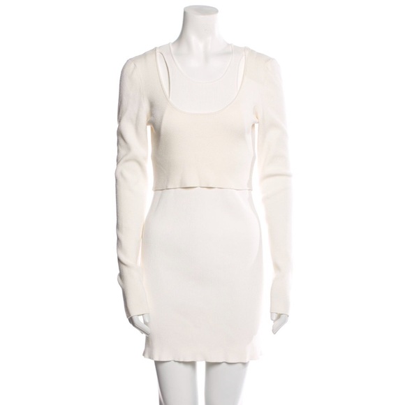 Mija Ribbed Mini Dress by GAUGE81 white size small long sleeve - Picture 10 of 16